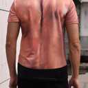 RAISEVERN Unisex Summer T-Shirts Crewneck Cool Short Sleeve Funny Graphic Print Top Casual Tees (Brown, S)