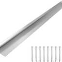3.2ft Roof Rain Diverter for House, Lengthened Rain Diverter for Roof - Nails Included, Stainless Steel Roof Water Diverter with 6 Holes, Keep The Rain Off Roof Entrance, 1/20" Thick, Pack of 2