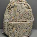 adidas 3-Stripe Classic Backpack for Men and Women, Bag with Laptop Sleeve, Meadow Floral Wonder White/Wonder White/5.0, One Size