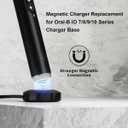WUKUR Magnetic Charger Replacement for Oral-B iO Series 7/8/9/10 Electric Toothbrush, Magnetic Charging Base Compatible with Oral-B Electric Toothbrush iO Series (Black)