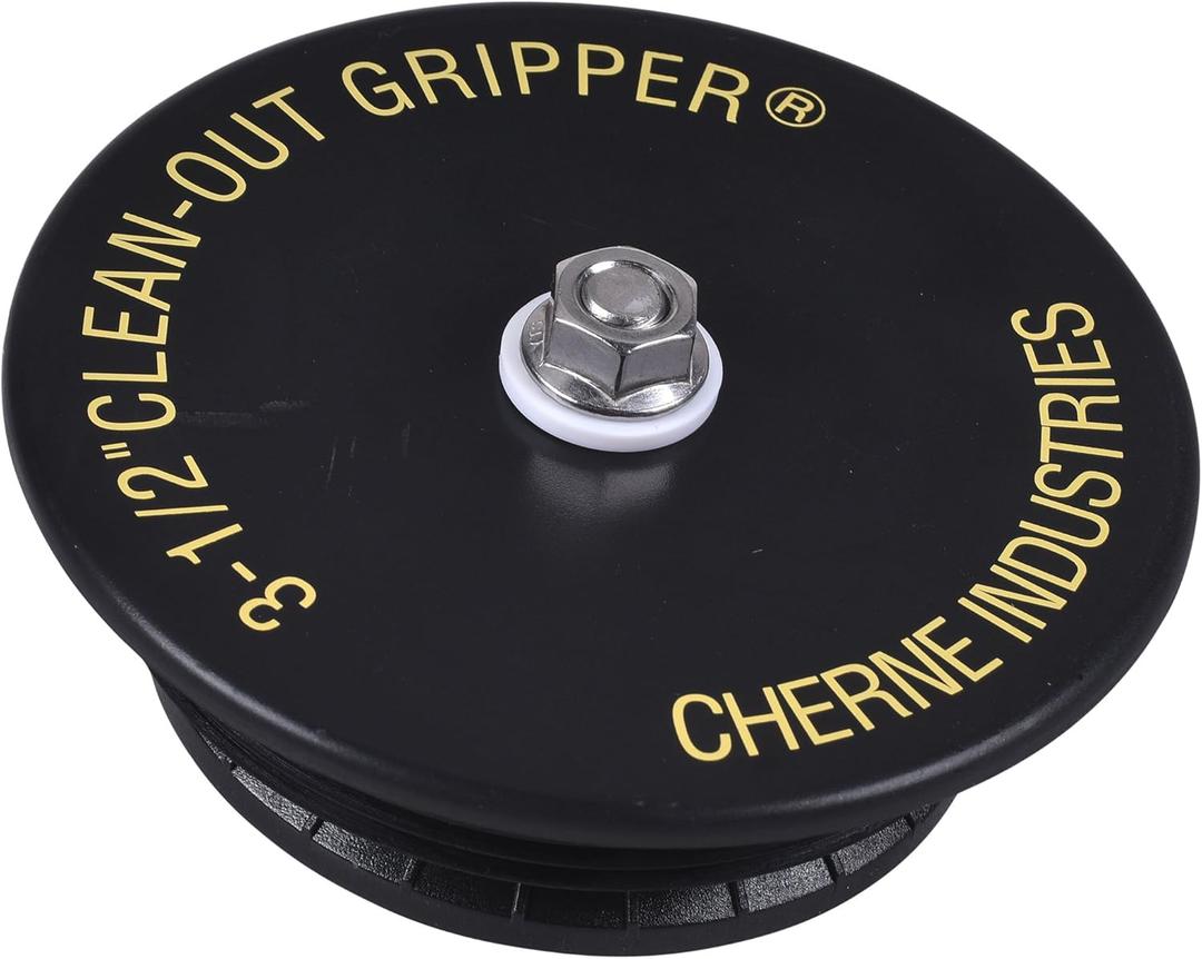 Cherne 270138 Gripper 3-1/2 in. Black Mechanical Clean Out Plug, Black
