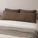 PHF Ultra Soft Waffle Weave Body Pillowcase with Zipper, No Insert, 1Pack 20" x 54" Pillow Sham, Breathable & Skin-Friendly Body Pillow case, Stylish Decorative Bed Pillow Cover, Mocha