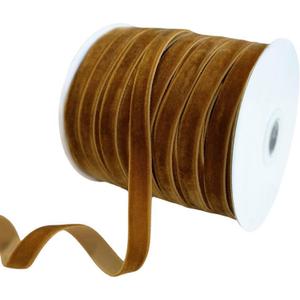 Abbaoww 50 Yards Vintage Brown Velvet Ribbon 3/8 Inch Wide for Gift Wrapping Christmas Wedding Home Decoration DIY Projects (Brown)