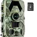 Laoziniu Trail Camera, 2K 20MP Game Camera, 1s Trigger Speed Motion Activated Green