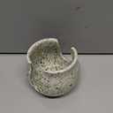 Sponge Holder for Kitchen Sink, Ceramic Dish Sponge Dish Rack Scrubby Caddy Kitchen Organizer Cute Sink Caddy Organizer, Farmhouse Decor, Speckled Glaze (Barrel)