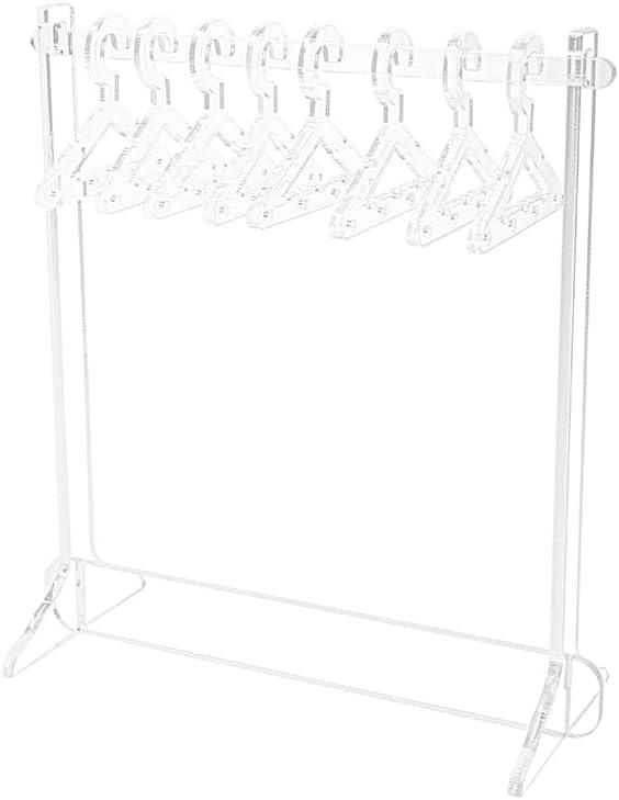 NatSumeBasics Earring Holder Stand Clear Acrylic Earrings Rack Mini Hangers Display Stand Jewelry Organizer Storage for Women Girls (Clear Earrings Rack)