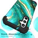 2 x Hocase for Galaxy S23 FE Case, Heavy Duty Shockproof Protection Soft Silicone Rubber+Hard Plastic Bumper Hybrid Protective Case for Samsung Galaxy S23 FE 5G (6.4") 2023 - Emerald Green