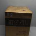 Get Set Style Modern Round Ottoman with Soft Padded Seat, Vanity Stool for Makeup, Upholstered Footrest Stool Ottoman Foot Stool for Living Room, Bedroom White (Taupe)