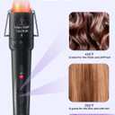 5 in 1 Curling Wand Set: Ohuhu Curling Iron Wand 5Pcs 0.35 to 1.25 Inch Interchangeable Ceramic Barrel Heat Protective Glove 2 Clips Dual Voltage Hair Curler Women Rainbow
