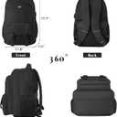 MOMUVO School Backpack for Teens Boys and Girls,15.6 Inch Laptop Backpack Unisex Bookbag with USB Charging Port Water-Resistant Schoolbag Casual Daypack-Black