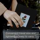 Small Photo Album 4x6 Photos Book, Linen Cover Mini Photo Book, 50 Page Holds 100 Pictures, photobook for Anniversaries Baby Vacations, Black