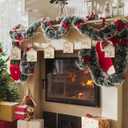 Roowest 6 Pcs Large 3D Christmas Farm Animal Ornaments 4.5 in Wood Farmhouse Ornament Rustic Country Christmas Decorations Cow Pig Chicken Horse Sheep Duck Hanging Decor for Xmas Tree Craft