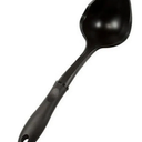 Mainstays Black Nylon Kitchen Ladle, Soft-Grip Handle, Flexible Shaft, Dishwasher Safe