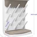 Ubbi Vertical Baby Bottle Drying Rack, Space Saving Countertop Drying Rack Baby Accessory, Taupe