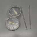 2 Pack 40 oz Tumbler Flip Straw Lid Replacement fit for HydroJug(Only), Spill Proof Splash Resistant Tumbler Lids,Reusable Leak Proof Tumbler Cover for Cup Accessories (Cream)