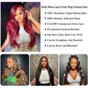 Body Wave Lace Front Wigs Human Hair 13x4 HD Lace Front Wig Pre Plucked Body Wave Glueless Wigs for Women