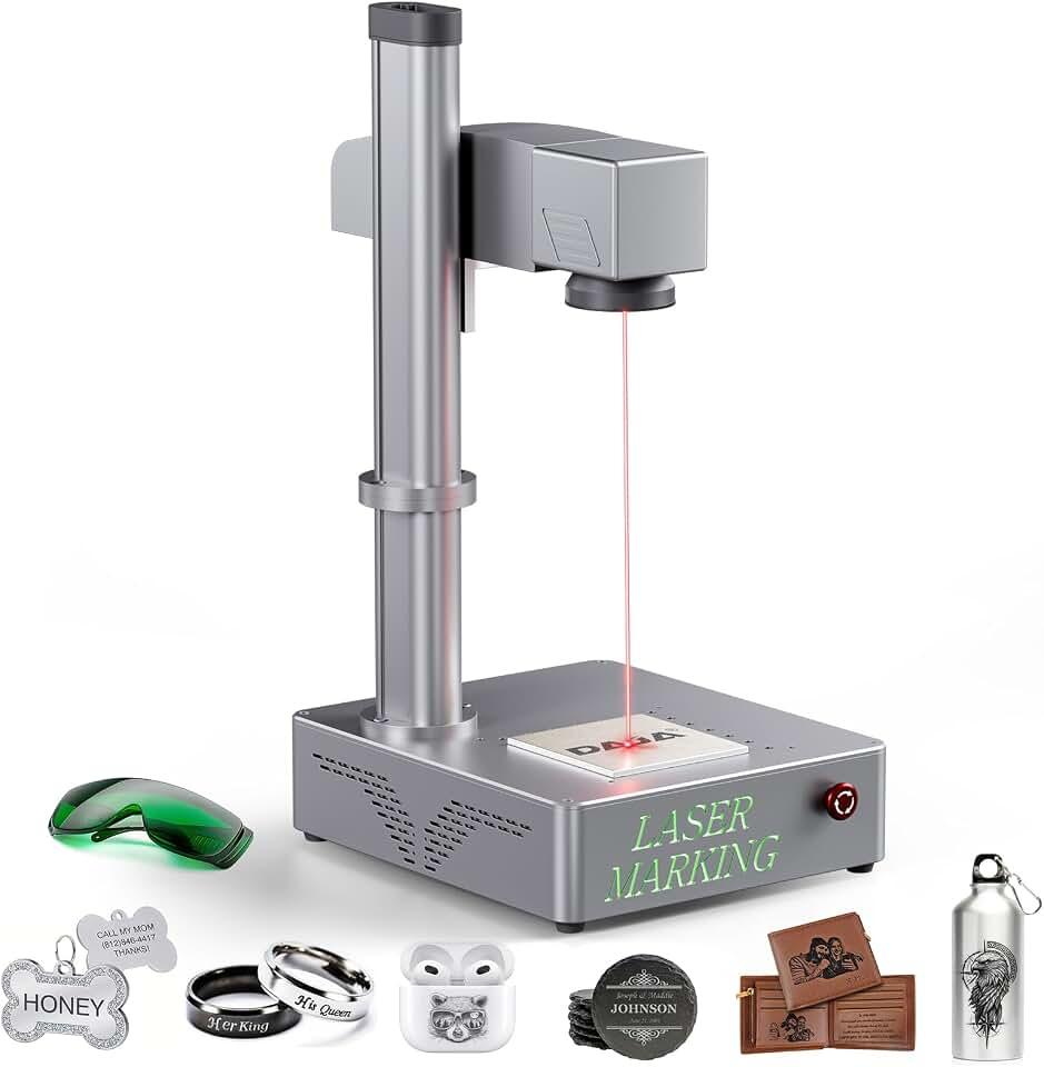 Mr.Carve S4-30W Fiber Laser Marking Machine for Metals&Jewelry&Plastics,Fiber laser engraver with Lightburn compatibility