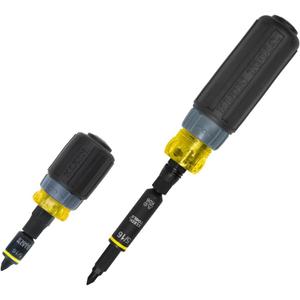 Klein Tools 80191 KNECT (S) Impact-Rated Multi-Bit Screwdriver Set, 11-in-1 and 7-in-1 Ratcheting Drivers with Phillips, Slotted, Square, Torx Tips, Nut Drivers, and Stubby