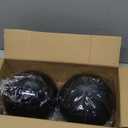 Weysat 4 Pcs Large 8" Fillable Christmas Ornaments, Jumbo Matte, Shiny & Glitter Hanging Ornaments for Outdoor Xmas Tree Decoration, Lawn Yard Holiday Party Decor(Black)