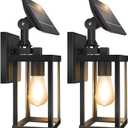 Dusk to Dawn Solar Wall Lights Outdoor, Black (Black(2 Pack))