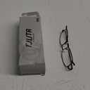 TJUTR Fashion Clear Glasses Non Prescription Fake Glasses for Women Blue Light Blocking Rectangle Metal Glasses Frame (A1 Black)