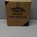 Collapsible Foot Bath Spa with heat and Massage Rollers, Foldable Foot Soak Tub with Bubbles Jets and LED light, Pedicure Foot Spa Massager with Foot Scrubber for Home Use (Pink)