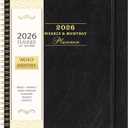 3 x 2026 Planner - Planner 2026, JAN 2026 - DEC 2026, 9" x 11", 2026 Weekly Monthly Planner, Elastic Closure, Tabs, Spiral Bound, Black (8" x 10")