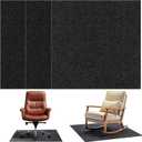 3 Pack Recliner Floor Protectors 30"x 30", Non-Slip Felt Furniture Pads for Hardwood Floors & Carpet, Anti-Slide Felt Mats to Prevent Furniture Moving & Scratching