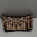 CWENZXDIA Christmas Tree Collar Rattan Christmas Tree Rustic Skirt Xmas Base Cover for Decoration Woven Ring(Brown) (60X50X22CM)