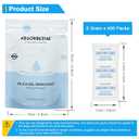 Silica Packets  2 Gram 400 Packs Silica Gel Packets, Food Grade Desiccant Packs with Color Indicating, Premium Moisture Absorbers for Spices, Foods, Seeds, Dehydrated Vegetable Storage