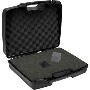 Small Hard Case with Foam, 14" Lightweight Pluck Foam Padded Protection Carrying/Storage Case - Customizable Interior for GoPro, Camera, iPhone, Tablet, Black - Outer Size:14 x 10.4 x 3.5