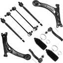 SCITOO 10pcs Front Lower Control Arm Sway Bar Links Tie Rod Ends w/Boots Suspension Kit fit 2004-2009 for Toyota for Prius