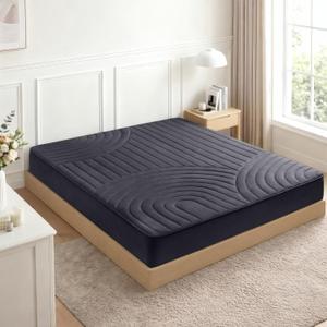 ZonLi Japanese Floor Mattress Futon Mattress Queen Size 6 Inch Thick | Foldable Tatami Mat, Washable Cover, Portable Floor Bed for Sleeping, Guest, Dorm