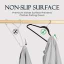 HOUSE DAY Black Velvet Hangers 60 Pack, Non Slip Clothes Felt Hanger Heavy Duty for Coat, Premium Slim Space Saving Suit Hangers for Closet Organizer, 360 Rotating Silver Hook