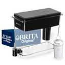 Brita UltraMax Large Water Dispenser With Standard Filter, BPA-Free, Reduces Copper, Cadmium and Mercury Impurities, Lasts 2 Months or 40 Gallons, Kitchen Accessories, Large 27-Cup (Black)