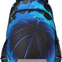3D Basketball Blue Lighting Kids Backpack Bookbag Elementary School Bag Travel Rucksack Boys Girls