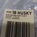 French Toast Boys Short Sleeve Oxford Dress Shirt (Standard & Husky) (Light Blue) 18 Husky