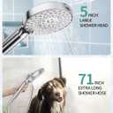 SR SUN RISE Filtered Shower Head with Handheld High Pressure 9 Spray Mode Showerhead Detachable Shower Head Water Softener Filters Beads for Hard Water Remove Chlorine 1 Filter Chrome