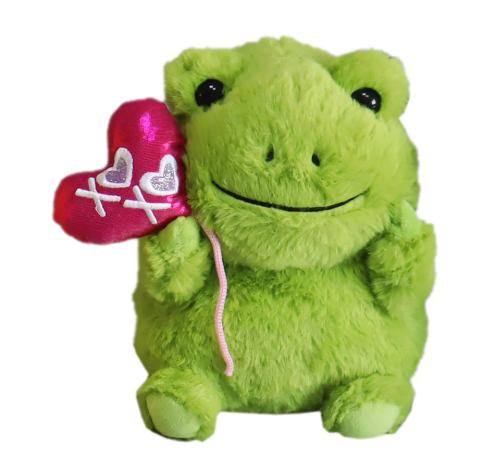 Green Frog With Pink Heart