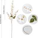 6 x 6PCS White Delphinium Artificial Flower Lifelike Larkspur Silk Flowers Plant 35.43'' Long Stem Blossoms Fake Flowers for Tall Vase Floral Arrangements Home Table Wedding Decor(White)
