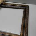 Classical DIY Wood Plein Air Frame for 18x24 Handmade Paintings, 3.2 Wide Antique Black Gold Embossed Art Frame for Artists Exhibition Gallery Show Memorial Portrait, No Glass Cover & Back