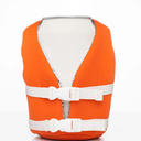 Set of 2 Drinkwear orange Life Vest Jacket Can Koozie cooler