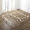 Zinus Compack Metal Bed Frame, 7 Inch Support Bed Frame for Box Spring and Mattress Set, White, Queen