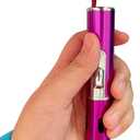 Torch Butane Lighters,Lighter Refillable Butane Fuel Soft Flame Adjustable Pen Torch Windproof Lighters, 2 Pack Purple(Gas Not Included)