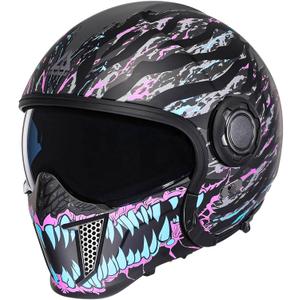 TRIANGLE Full Face Motorcycle Helmets,OffRoad Motocross Helmet for Men & Women,Dual Visor with Internal Tinted Sunshield,Open Face 3/4 Adult Racing Helmet DOT Approved(XXL)