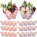 Tenceur 24 Pcs Butterfly Centerpieces for Tables Baby Shower Bridal Shower Centerpieces Butterfly Table Decorations for Wedding Birthday Themed Party Decor(Purple, Pink)
