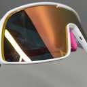 BangLong Polarized Sports Sunglasses for Men Women, UV Protection Sun Glasses for Baseball Running Cycling Fishing (White)