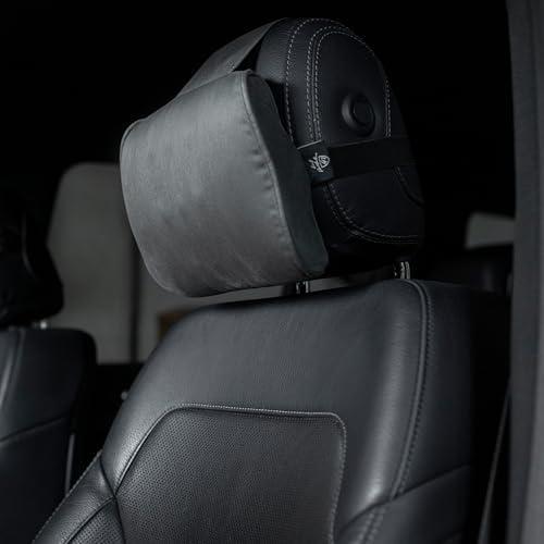 Car Headrest Pillow Memory Foam Soft Neck Support Comfortable Ergonomic Design Car Seat Headrest Pillow Universal Fit Travel Seat Pillow for Pain Relief While Driving Lord AutoFashion (1PC) (Grey)