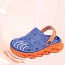 Toddler Kids Clogs Slip on Slide Sandals Slippers for Beach Pool Garden (Kleinblue/Orange)