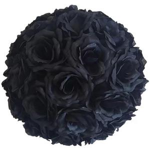 5 Pcs 7.8inch Flower Balls Rose for Centerpieces Wedding Fake Rose Flowers Arrangements Bouquet Home Party Room Table DIY Decorations Black